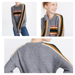 Madewell Alpaca Wool Stripe Heath Pullover Sweater